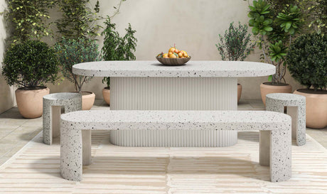 Lyon Outdoor Dining Table White Terrazzo by Moe's Home at Eve Furniture