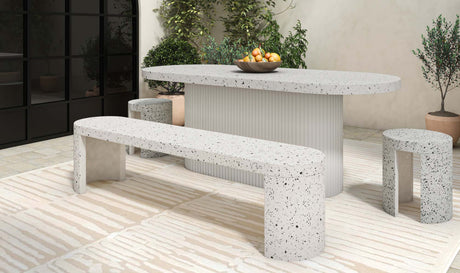 Lyon Outdoor Dining Table White Terrazzo by Moe's Home at Eve Furniture