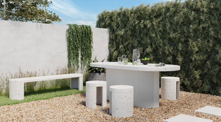 Lyon Outdoor Stool Light Grey by Moe's Home at Eve Furniture