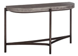 Lyon Semi-circular Natural Concrete and Metal Console Table by Modus Furniture at Eve Furniture