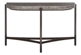 Lyon Semi-circular Natural Concrete and Metal Console Table by Modus Furniture at Eve Furniture