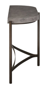 Lyon Semi-circular Natural Concrete and Metal Console Table by Modus Furniture at Eve Furniture