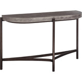 Lyon Semi-circular Natural Concrete and Metal Console Table by Modus Furniture at Eve Furniture