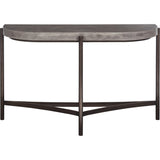 Lyon Semi-circular Natural Concrete and Metal Console Table by Modus Furniture at Eve Furniture