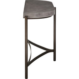 Lyon Semi-circular Natural Concrete and Metal Console Table by Modus Furniture at Eve Furniture