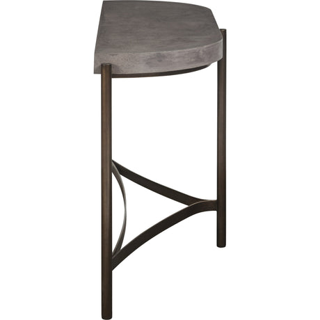 Lyon Semi-circular Natural Concrete and Metal Console Table by Modus Furniture at Eve Furniture