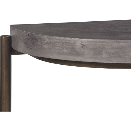 Lyon Semi-circular Natural Concrete and Metal Console Table by Modus Furniture at Eve Furniture