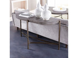Lyon Semi-circular Natural Concrete and Metal Console Table by Modus Furniture at Eve Furniture