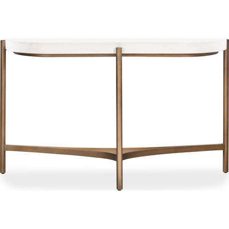 Lyon Semi-circular White Concrete and Metal Console Table by Modus Furniture at Eve Furniture