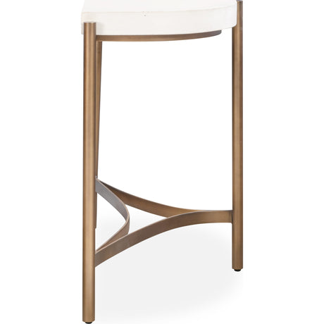 Lyon Semi-circular White Concrete and Metal Console Table by Modus Furniture at Eve Furniture