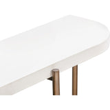 Lyon Semi-circular White Concrete and Metal Console Table by Modus Furniture at Eve Furniture