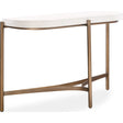 Lyon Semi-circular White Concrete and Metal Console Table by Modus Furniture at Eve Furniture