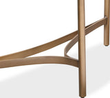 Lyon White/Brushed Bronze Semi-Circular Concrete and Metal Console Table by Modus Furniture at Eve Furniture