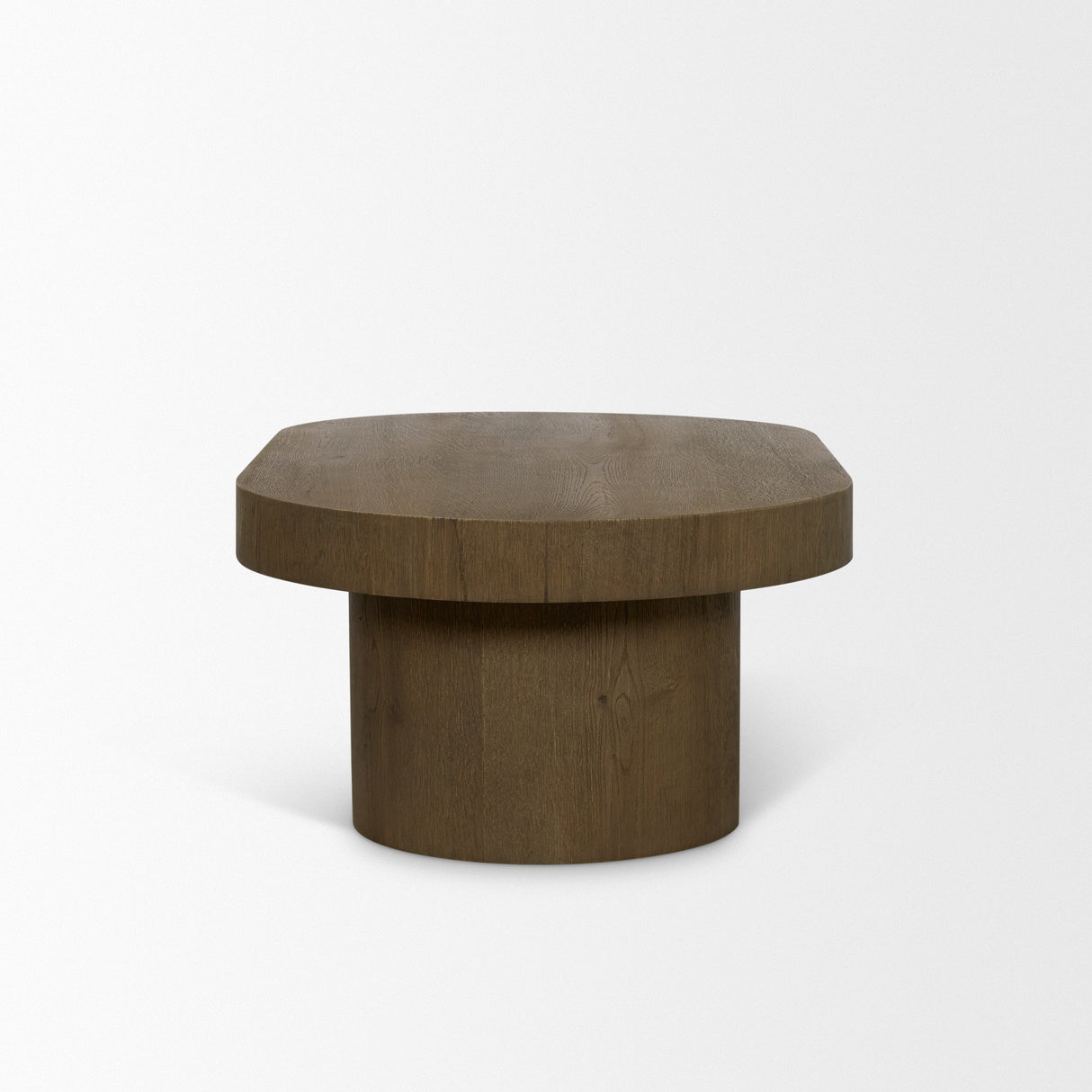 Lyonne Oblong Medium Brown Oak Wood Coffee Table by Mercana at Eve Furniture