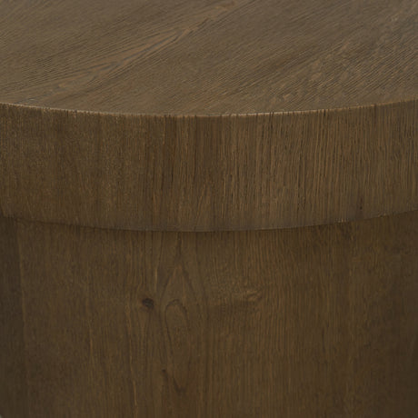 Lyonne Oblong Medium Brown Oak Wood Coffee Table by Mercana at Eve Furniture
