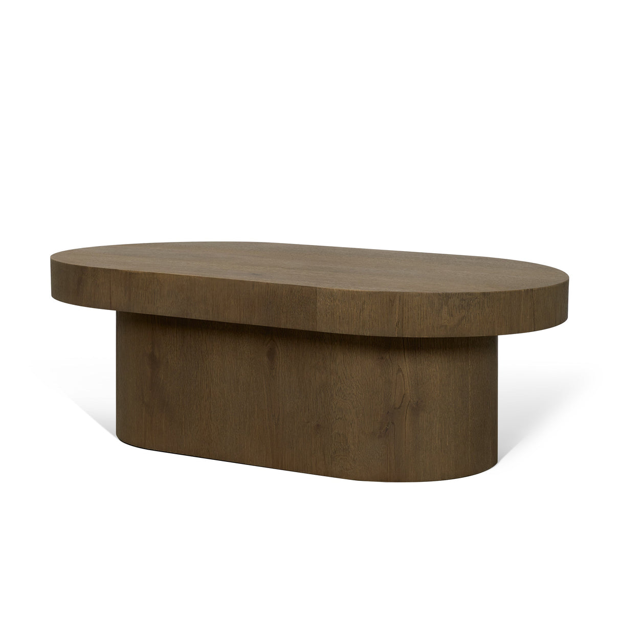 Lyonne Oblong Medium Brown Oak Wood Coffee Table by Mercana at Eve Furniture