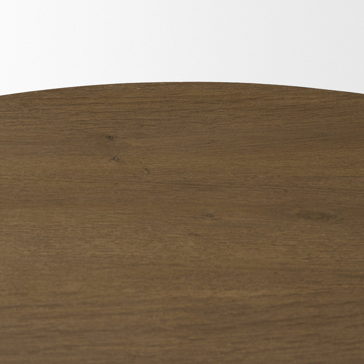 Lyonne 42" Round Medium Brown Oak Wood Pedestal Dining Table by Mercana at Eve Furniture