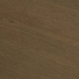 Lyonne 42" Round Medium Brown Oak Wood Pedestal Dining Table by Mercana at Eve Furniture
