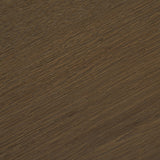 Lyonne Round Medium Brown Oak Wood Pedestal Side Tables by Mercana at Eve Furniture