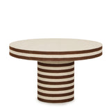 Lyra 30" Natural Striped Cotton Jute Designer Coffee Table by TOV Furniture at Eve Furniture