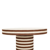 Lyra 30" Natural Striped Cotton Jute Designer Coffee Table by TOV Furniture at Eve Furniture