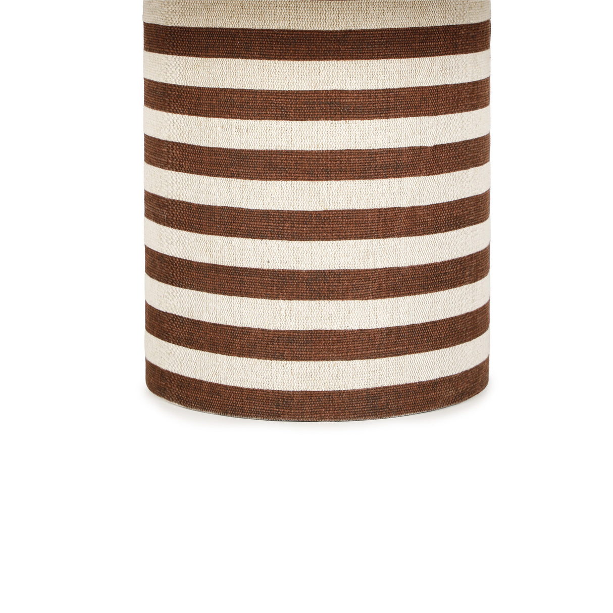 Lyra 30" Natural Striped Cotton Jute Designer Coffee Table by TOV Furniture at Eve Furniture