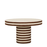 Lyra 30" Natural Striped Cotton Jute Designer Coffee Table by TOV Furniture at Eve Furniture