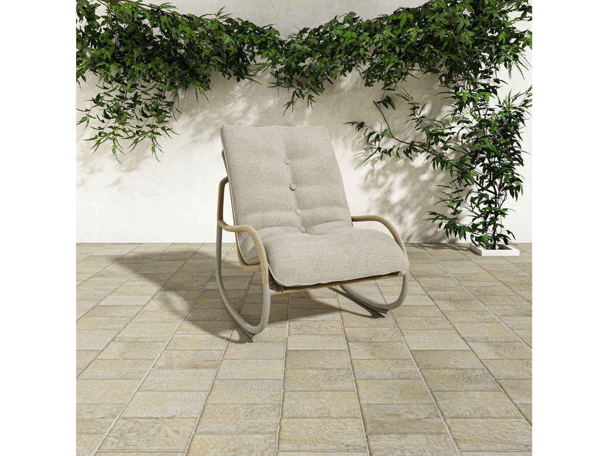 Lyra Beige Outdoor Rocking Chair