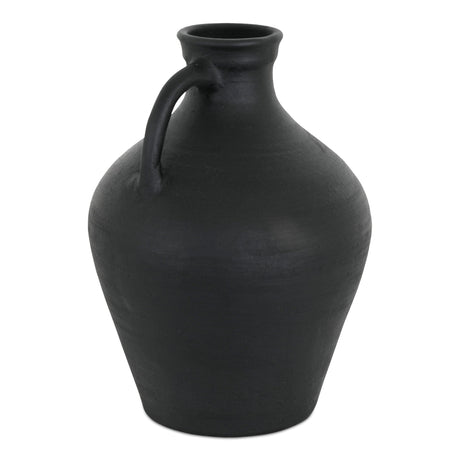 Lyra Black Terracotta Vase by MOES at Eve Furniture