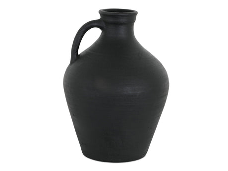 Lyra Black Terracotta Vase by MOES at Eve Furniture