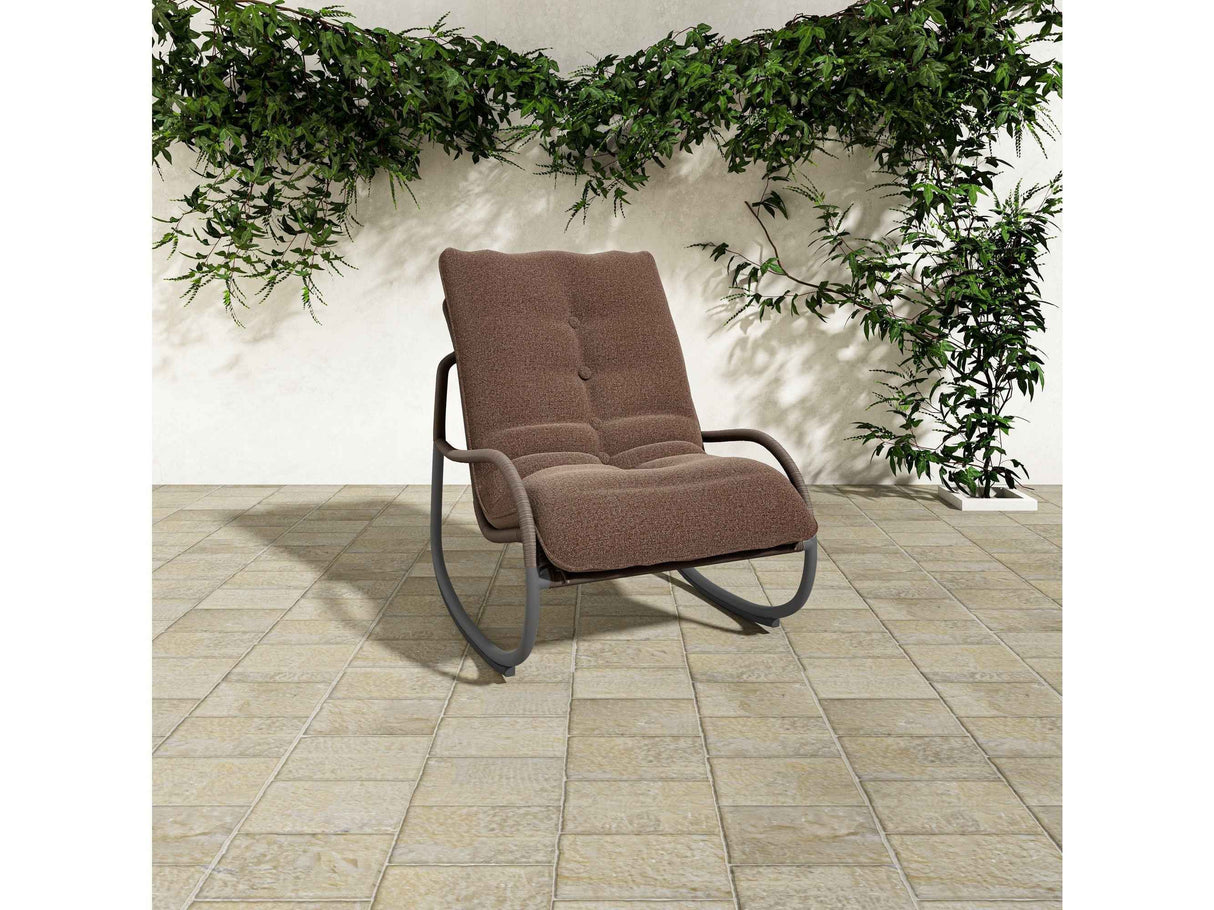 Lyra Brown Outdoor Rocking Chair by Moe's Home at Eve Furniture