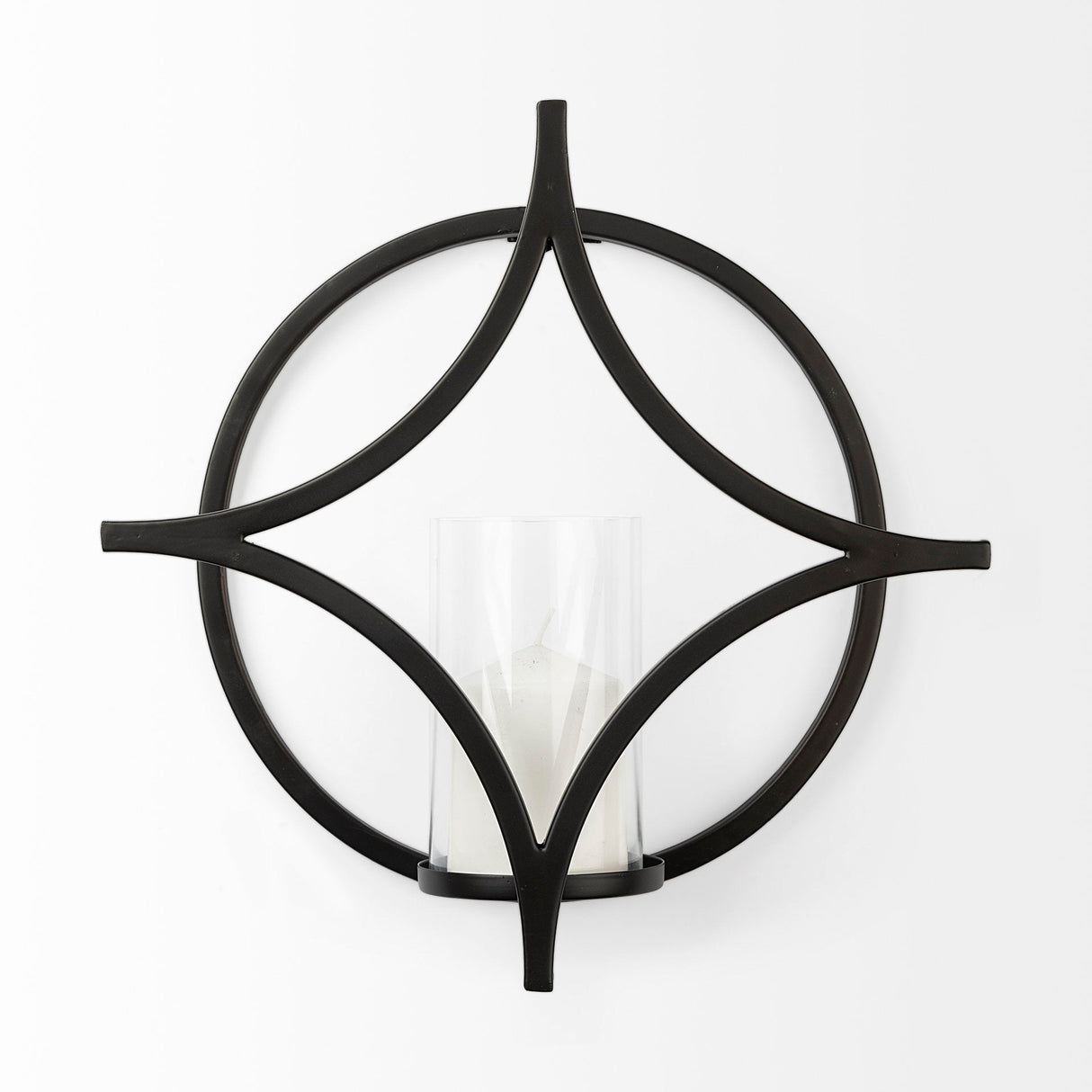 Lyra I Black Wall Candle Holder by Mercana at Eve Furniture