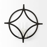 Lyra I Black Wall Candle Holder by Mercana at Eve Furniture