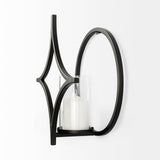 Lyra I Black Wall Candle Holder by Mercana at Eve Furniture