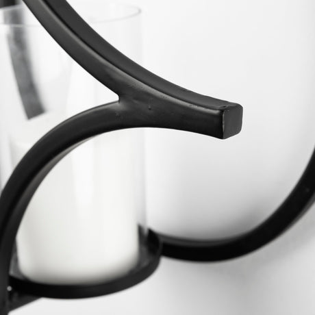 Lyra I Black Wall Candle Holder by Mercana at Eve Furniture