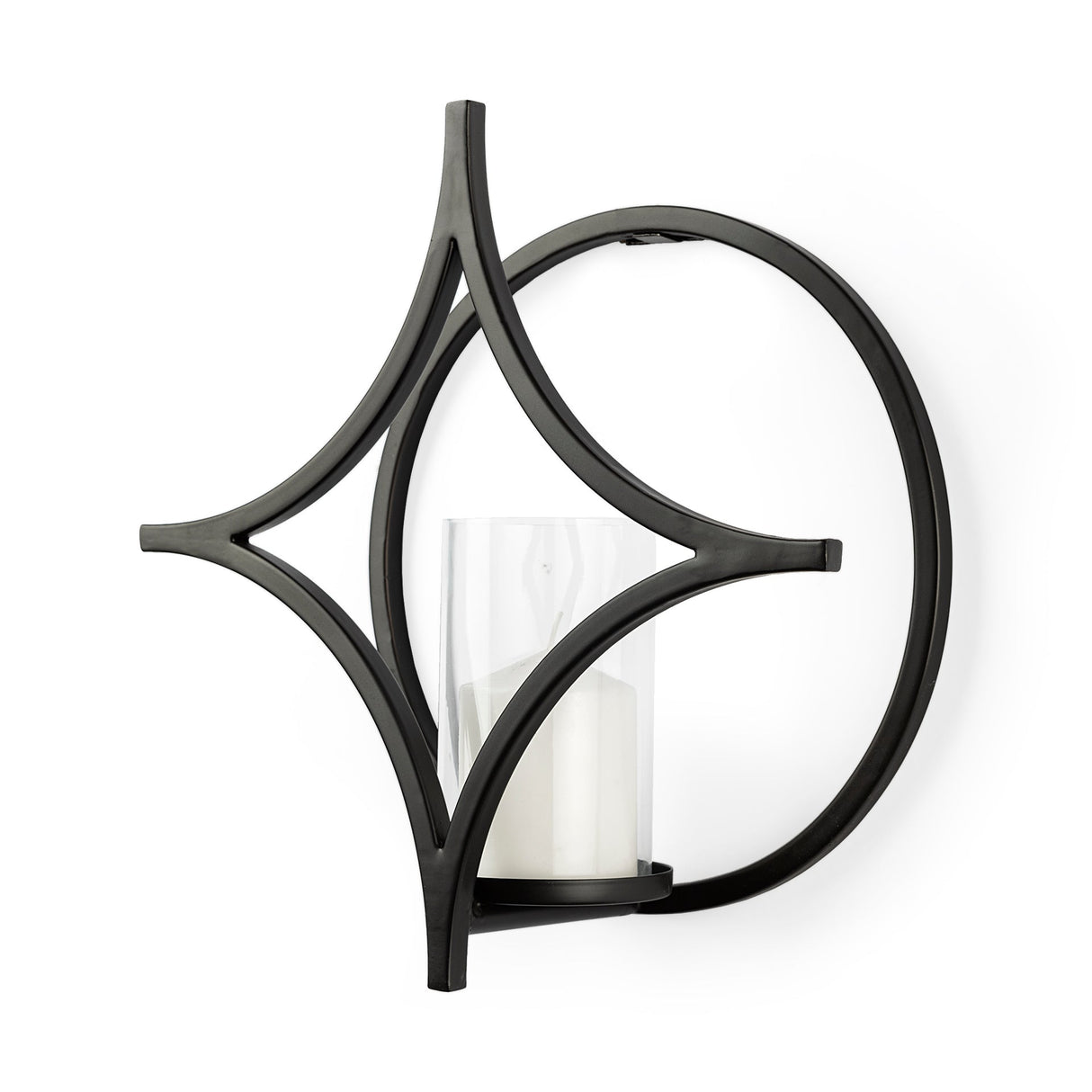 Lyra I Black Wall Candle Holder by Mercana at Eve Furniture