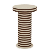 Lyra Natural Striped Cotton Jute Designer Side Table by TOV Furniture at Eve Furniture