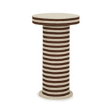 Lyra Natural Striped Cotton Jute Designer Side Table by TOV Furniture at Eve Furniture