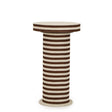 Lyra Natural Striped Cotton Jute Designer Side Table by TOV Furniture at Eve Furniture