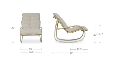 Lyra Outdoor Rocking Chair Beige by Moe's Home at Eve Furniture