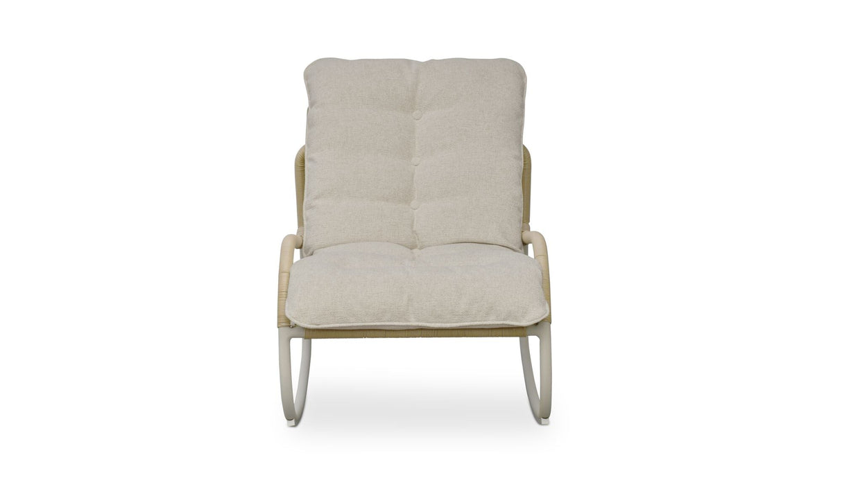 Lyra Outdoor Rocking Chair Beige by Moe's Home at Eve Furniture