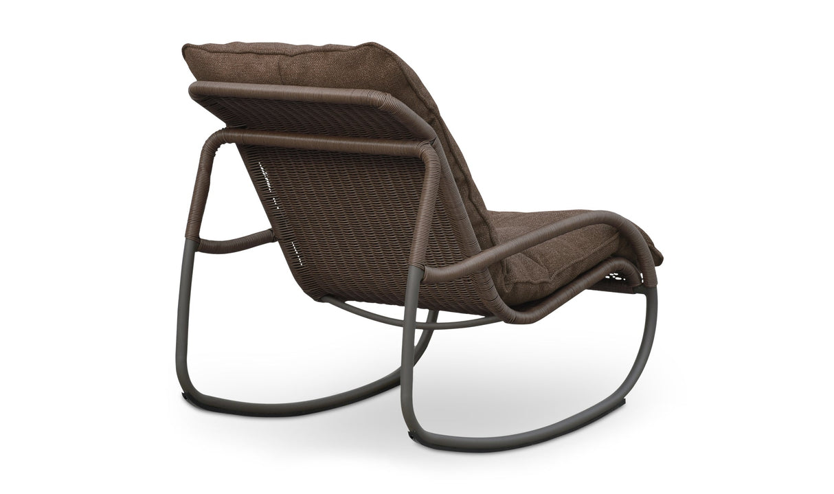 Lyra Outdoor Rocking Chair Brown by Moe's Home at Eve Furniture