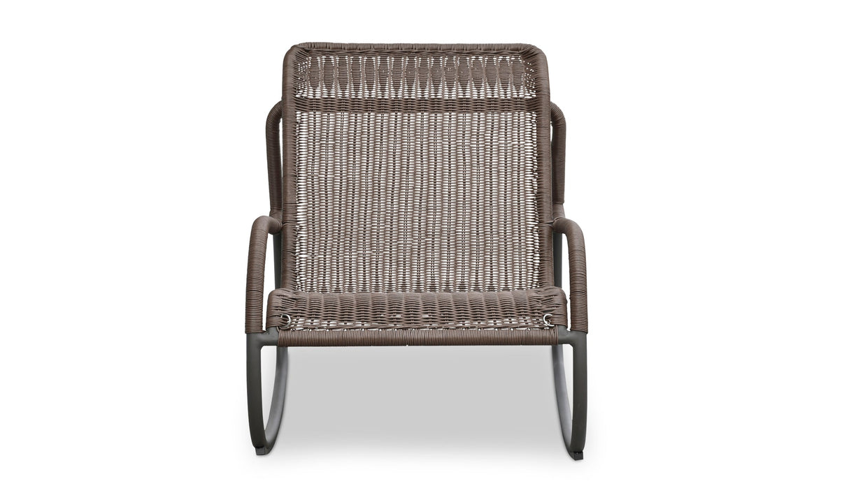 Lyra Outdoor Rocking Chair Brown by Moe's Home at Eve Furniture