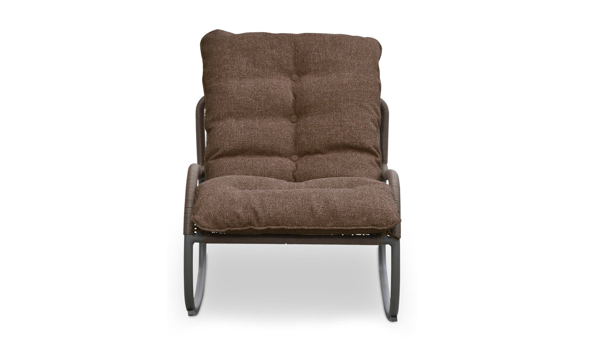 Lyra Outdoor Rocking Chair Brown by Moe's Home at Eve Furniture