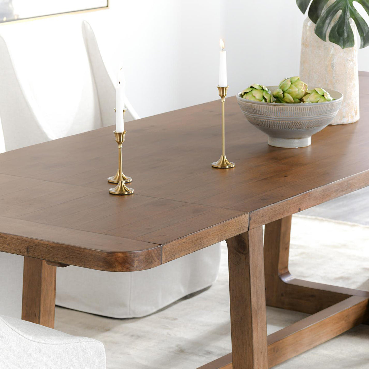 Lyra Smoke Brown Ext Dining Table by Classic Home at Eve Furniture