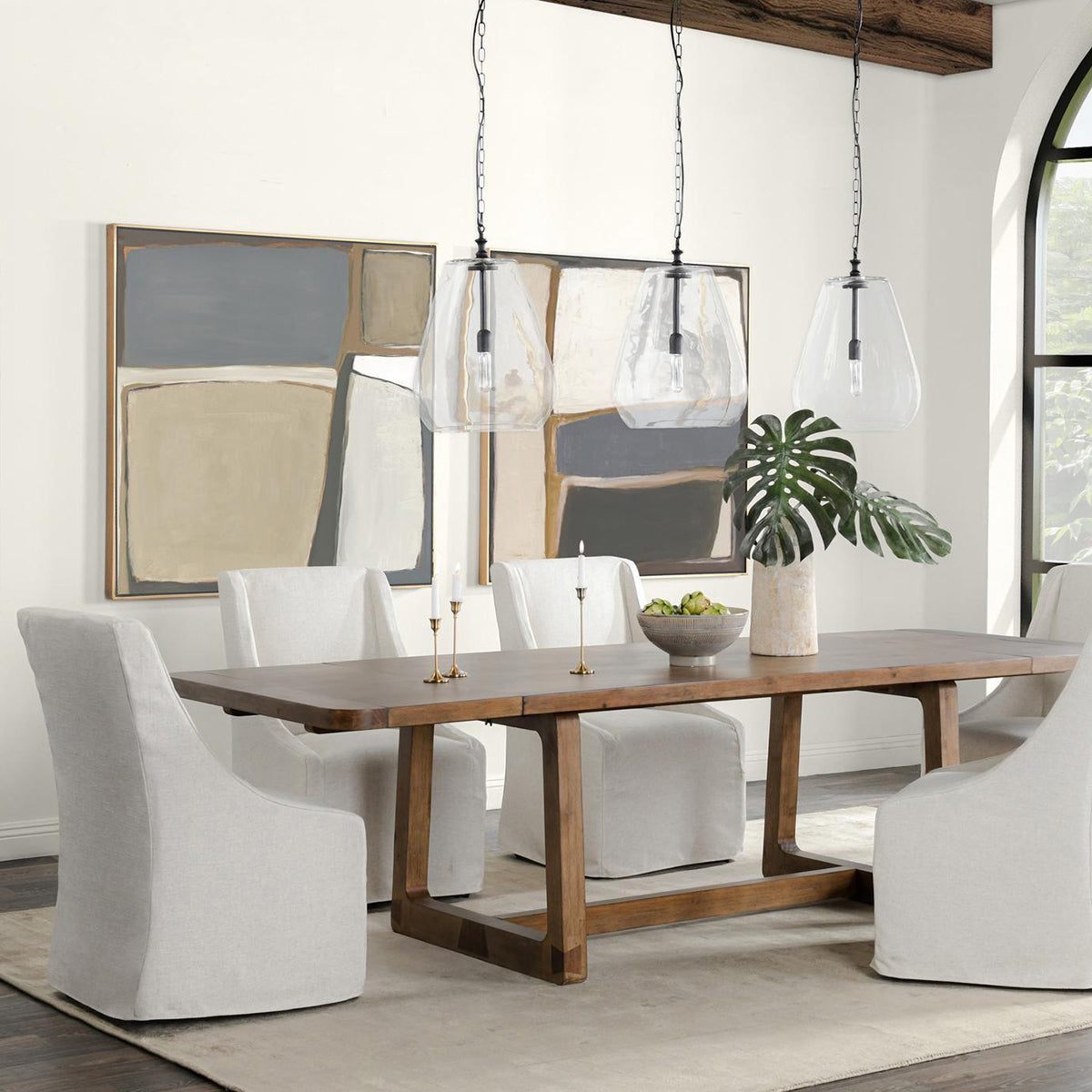 Lyra Smoke Brown Ext Dining Table by Classic Home at Eve Furniture