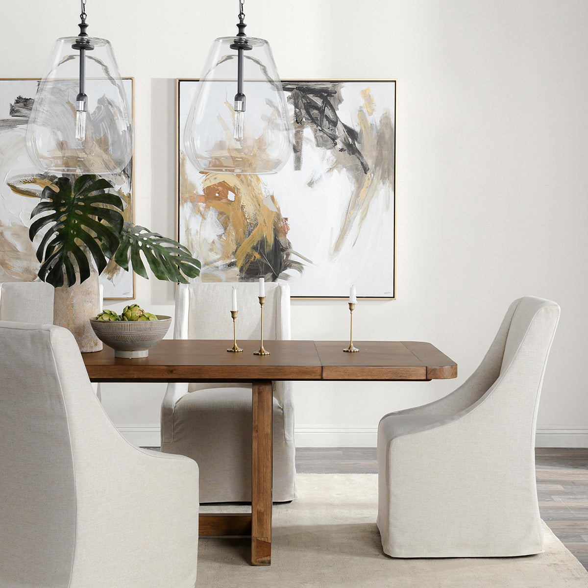 Lyra Smoke Brown Ext Dining Table by Classic Home at Eve Furniture