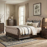 Lysandra Rustic Natural/Beige 4-Piece Queen Bedroom Set by Furniture of America at Eve Furniture