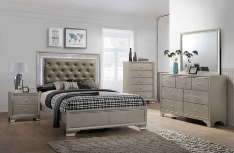 Lyssa Champagne Bedroom Mirror Only by Crown Mark at Eve Furniture