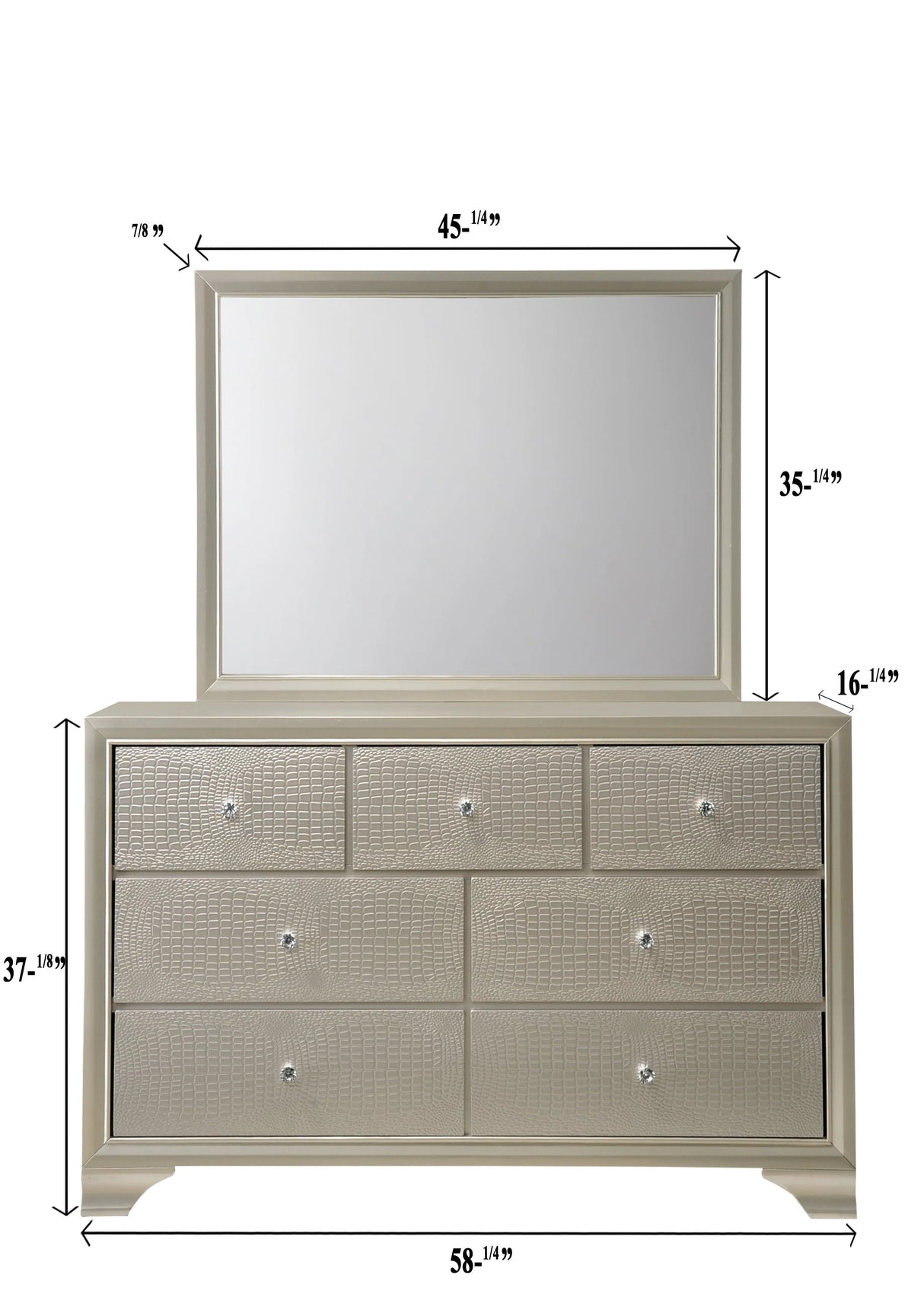 Lyssa Champagne Dresser by Crown Mark at Eve Furniture